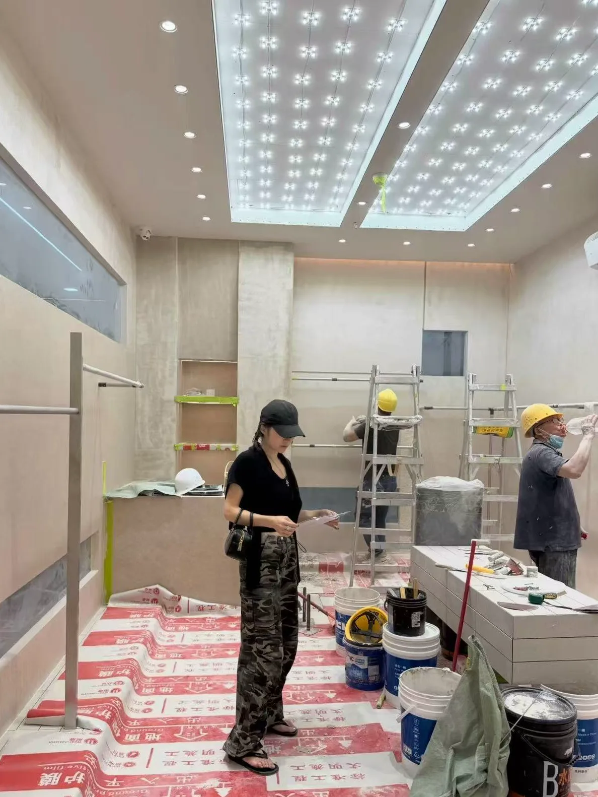 A retail store being fitted out with Fanan Display fixtures