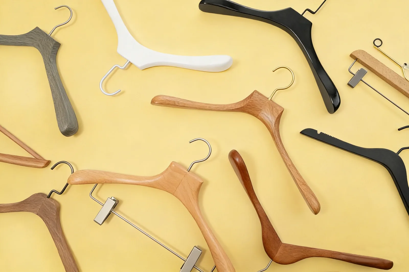 Wood hangers by Fanan Display