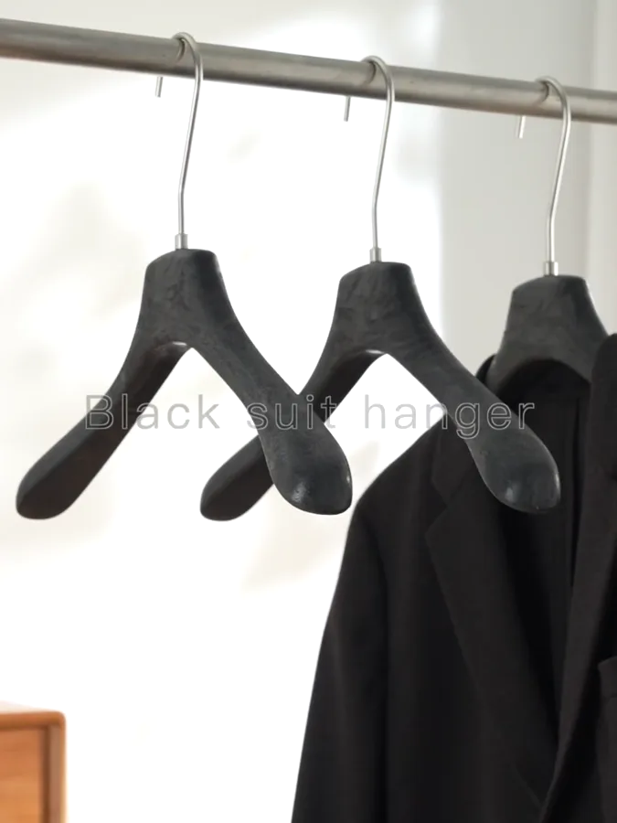 Plastic Suit Hangers with Wood Grain for a Taizhou Suit Store — 5