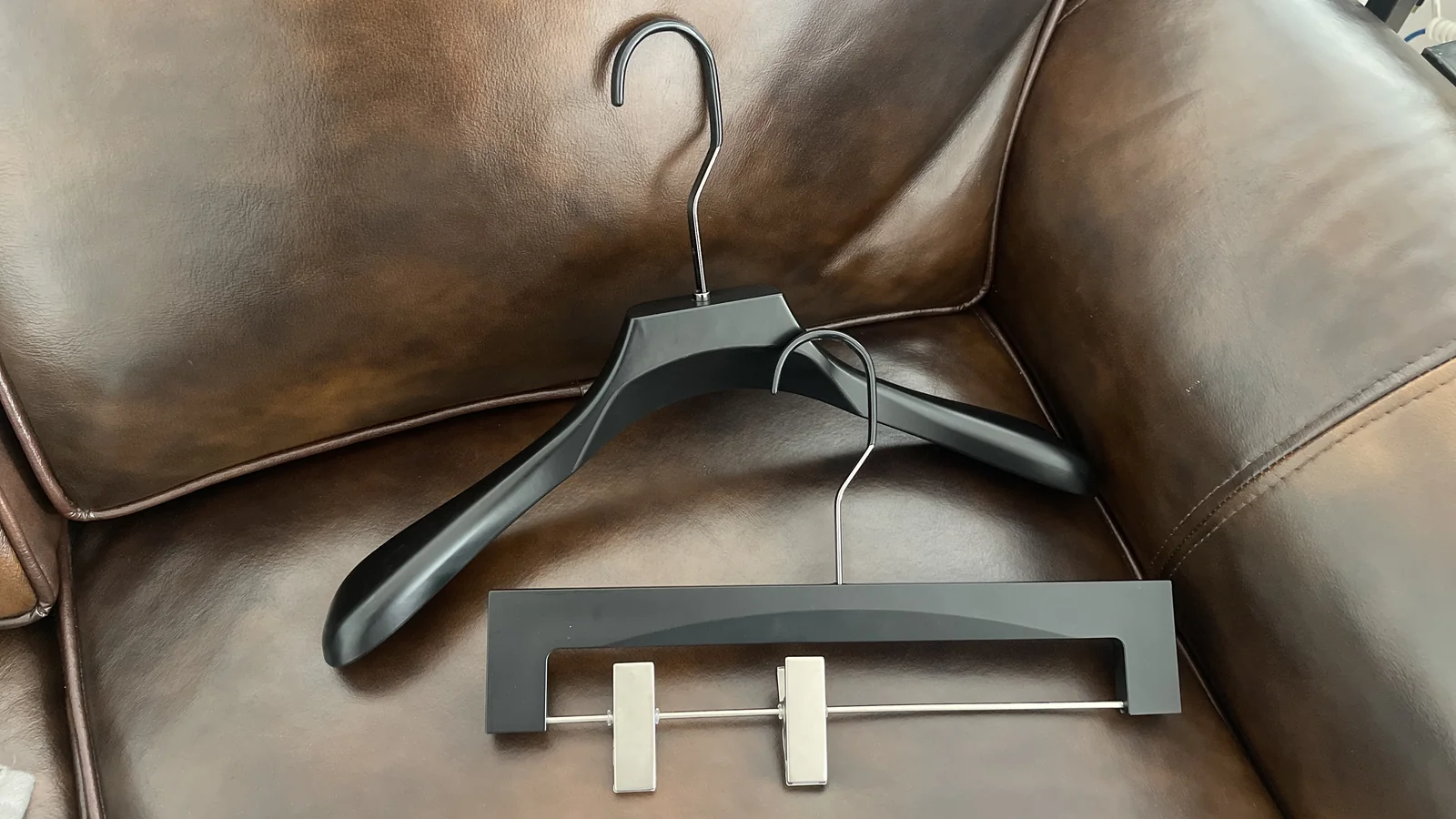 Gloss Black Acrylic Hangers for Boutiques