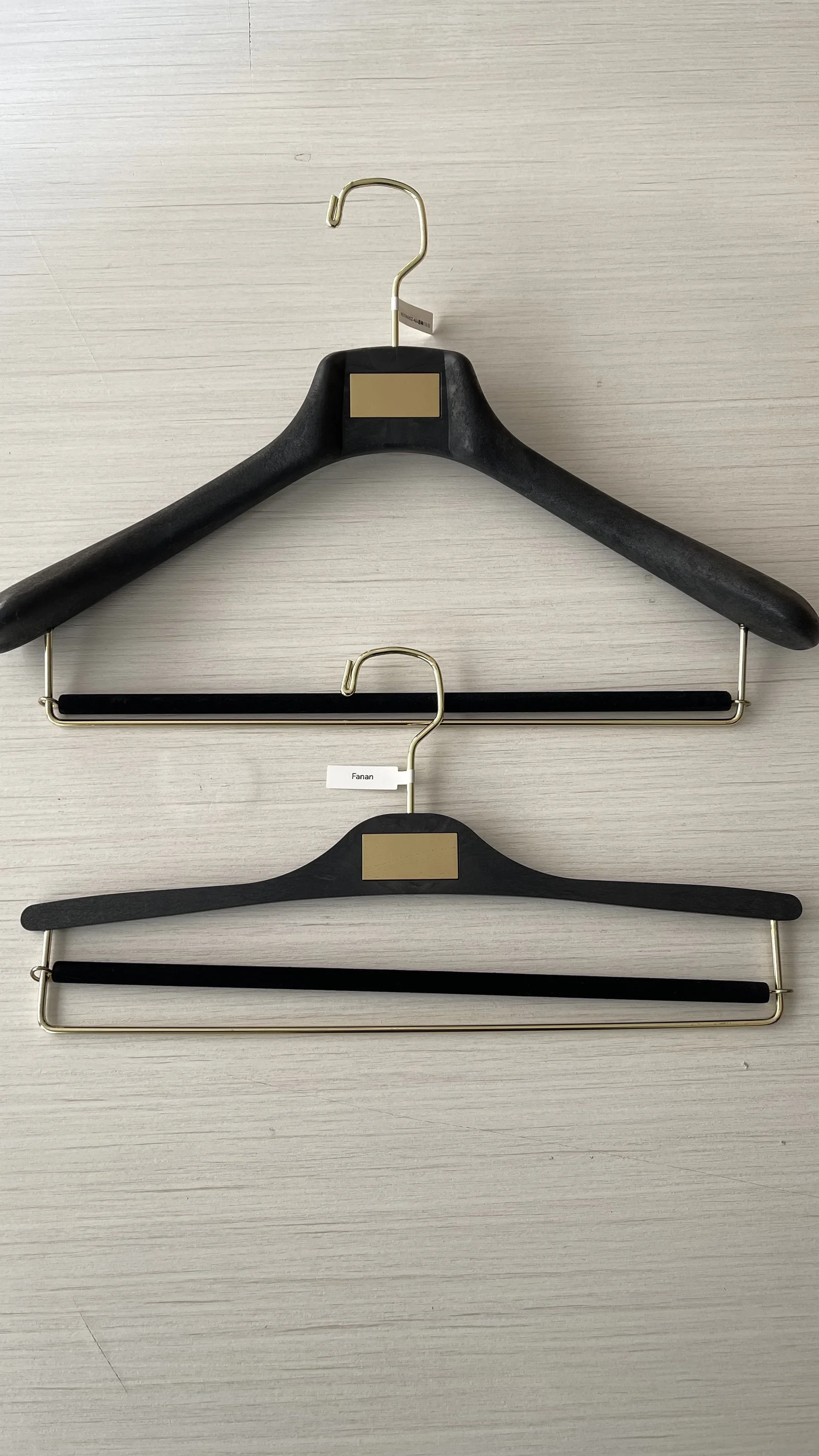 Custom High-End Resin Suit Hangers with Nameplate