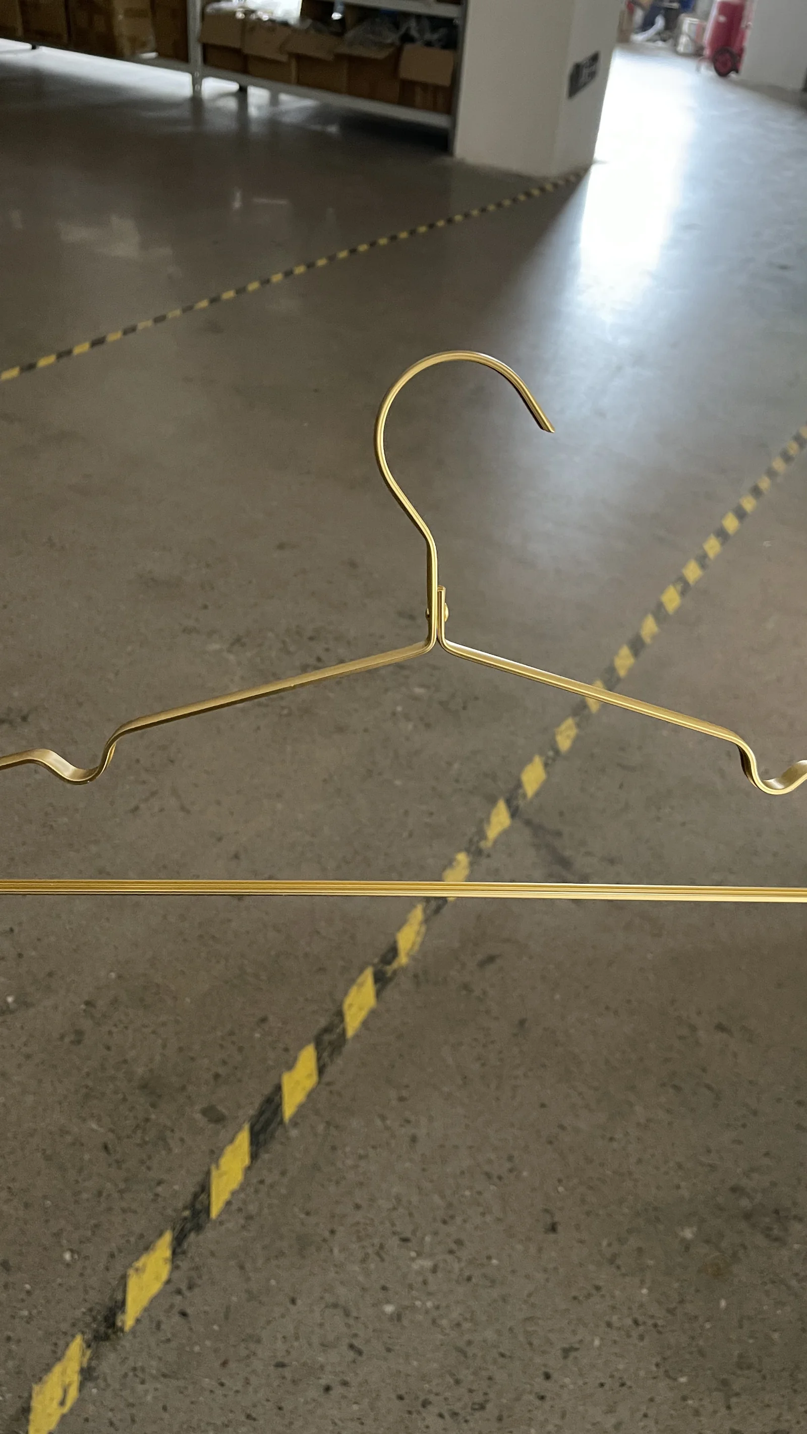 Matte Gold Aluminum Hangers for a Russia Fashion Brand
