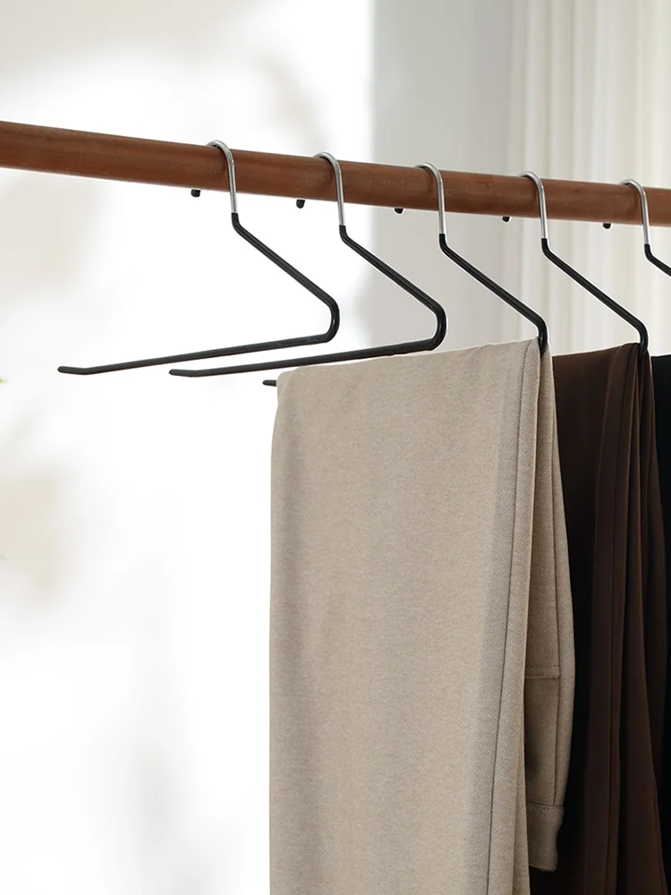 Non Slip Pants Hangers Plastic Dipped Metal 34.5 cm
