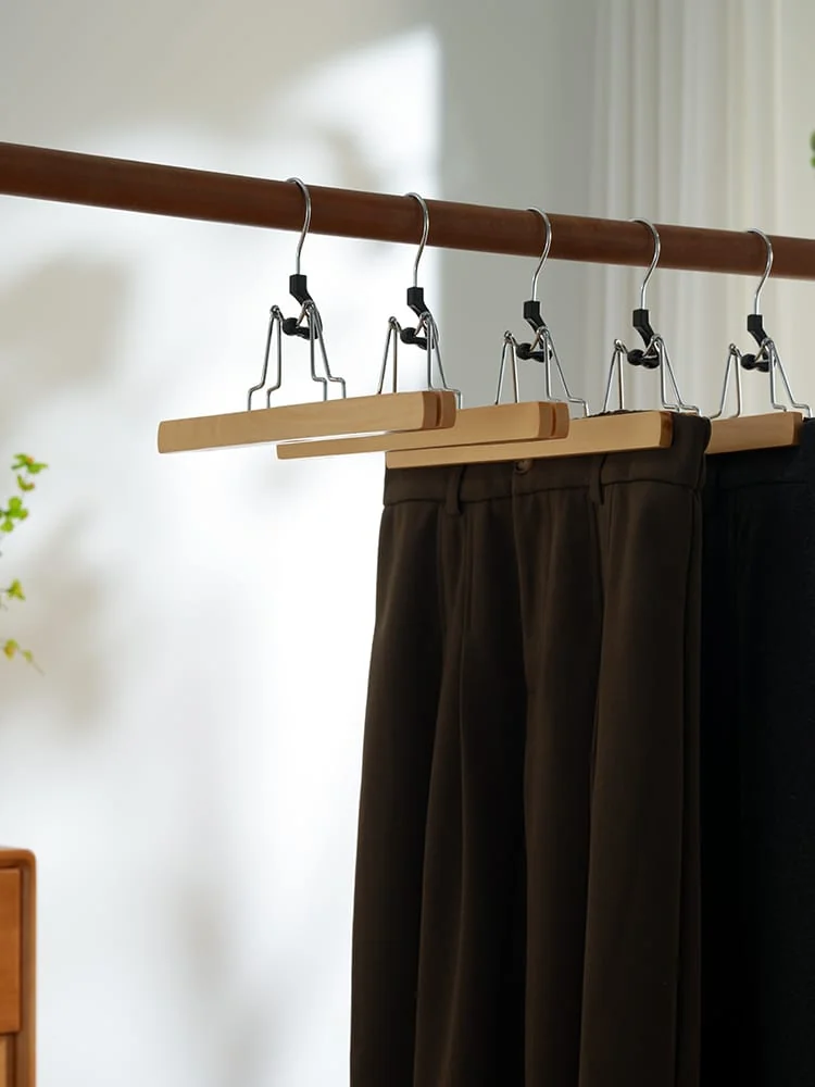 Wooden Skirt Hangers Schima Wood